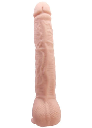 Pinkfarbener flexibler realistischer Dildo aus Silikon mit strukturierter Oberfläche und anatomischen Details von BAILE