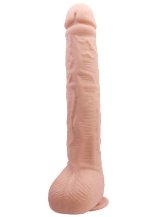 Baile flexibler realistischer dildo aus pinkem silikon mit strukturierter oberfläche und abgerundetem sockel