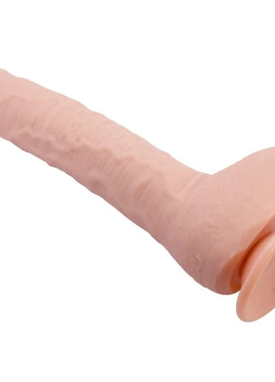 Pink silikon dildo von BAILE mit strukturierter oberfläche und abgerundetem kopf, flexibel und realistisch