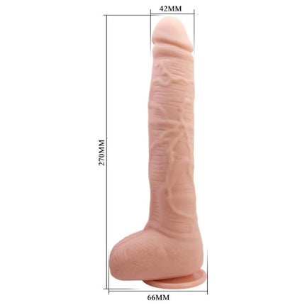 Baile flexibler realistischer dildo aus pink silikon mit realistischer struktur und abgerundetem sockel