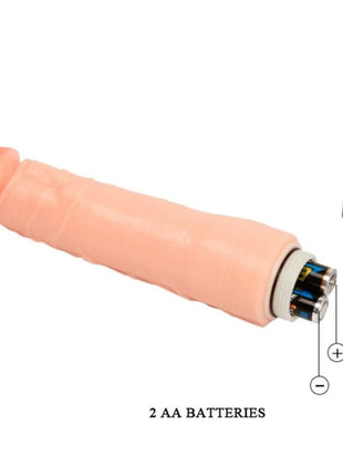 Pink silikon vibrator 25 cm mit flexiblem schwarzen und pinkem kugelkopf betrieben mit zwei aa batterien