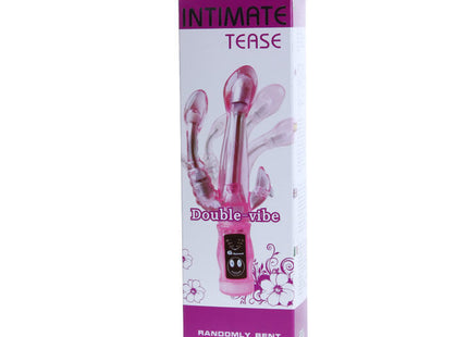 Baile flexibler vibrator mit analstimulator aus rosa transparentem plastik und mehrarmigem design mit bedienfeld