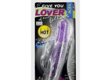 Baile lila liebhabervibrator aus silikon in klarer und violetter farbe im handelsverpackung
