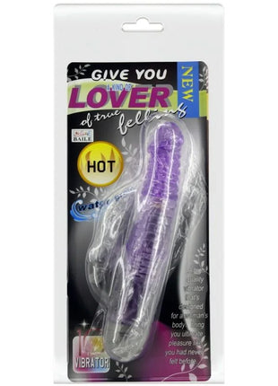 Baile lila liebhabervibrator aus silikon in klarer und violetter farbe im handelsverpackung