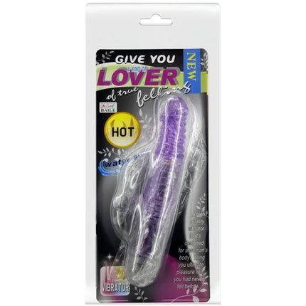 Baile lila liebhabervibrator aus silikon in klarer und violetter farbe im handelsverpackung