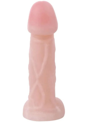 Pink silikon dildo von baile mit texturierten rillen und abgerundetem kopf für realistisches vergnügen
