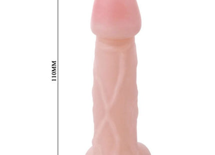 Pink silikon dildo mit strukturierter oberfläche und spitz zulaufendem kopf von baile glückliches vergnügen