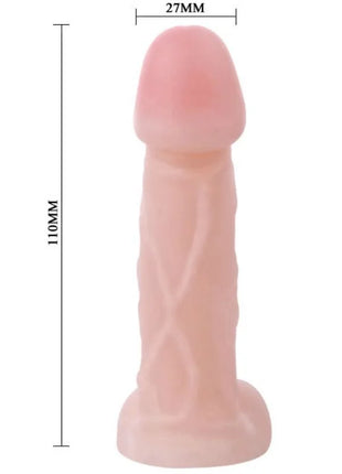 Pink silikon dildo mit strukturierter oberfläche und spitz zulaufendem kopf von baile glückliches vergnügen