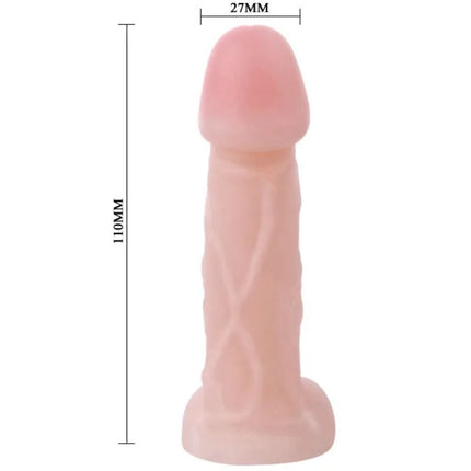 Pink silikon dildo mit strukturierter oberfläche und spitz zulaufendem kopf von baile glückliches vergnügen