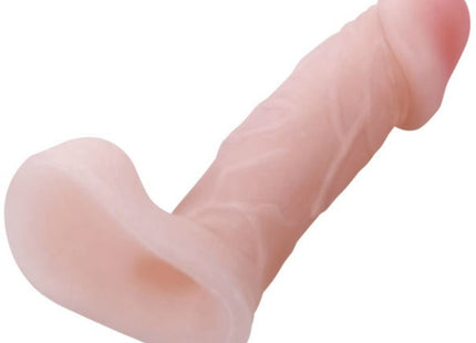 Pink silikon dildo mit realistischer struktur und spitz zulaufendem kopf von baile gluckliches vergnugen