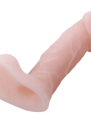 Pink silikon dildo mit realistischer struktur und spitz zulaufendem kopf von baile gluckliches vergnugen