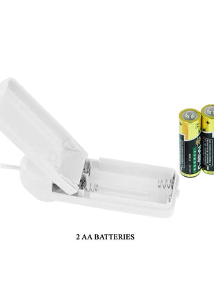 Weißer kunststoff aa batteriefach mit zwei goldgekapselten batterien für baile goldener vibrator mit chinesischen blln