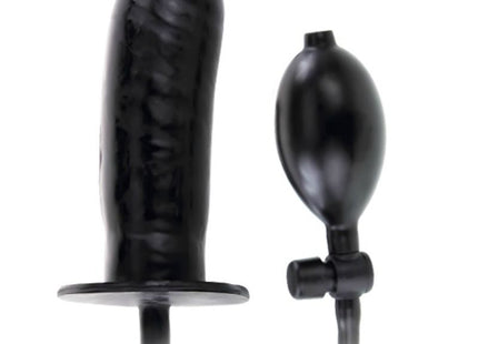 Schwarzer silikon aufblasbarer analplug mit pumpe und schlauch von baile größerer joy penis 16 cm