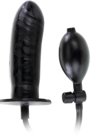 Schwarzer silikon aufblasbarer analplug mit pumpe und schlauch von baile größerer joy penis 16 cm