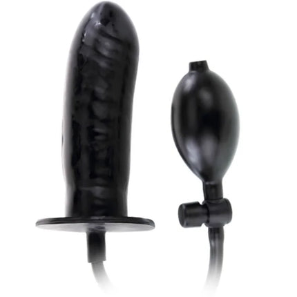 Schwarzer silikon aufblasbarer analplug mit pumpe und schlauch von baile größerer joy penis 16 cm