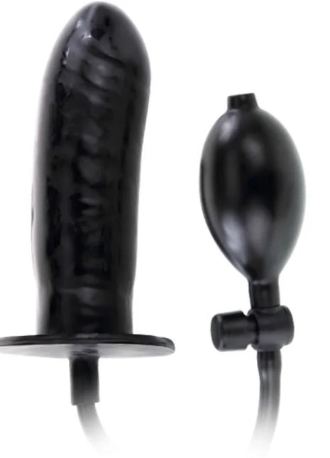 Schwarzer silikon aufblasbarer analplug mit pumpe und schlauch von baile größerer joy penis 16 cm