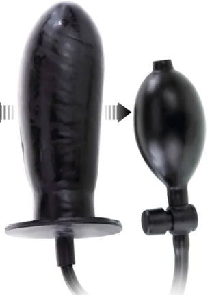 Schwarzer silikon analplug mit pumpe und schlauch baile größerer joy aufblasbarer penis 16 cm