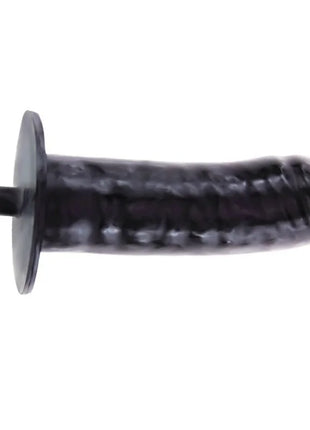 Schwarzer texturierter silikon-vibrationsplug mit rundem sockel und kabel baile größerer joy aufblasbarer penis 16 cm