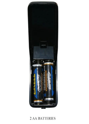 Schwarzer kunststoff batteriefach mit zwei aa batterien für baile größerer mann rücken mit vibration rückseite