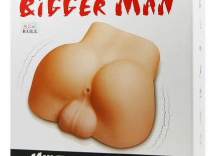 Beiger silikon erwachsenenspielzeug größerer mann rücken mit mehrstufiger vibrationsfunktion rückseite