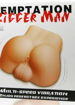 Beiger silikon erwachsenenspielzeug größerer mann rücken mit mehrstufiger vibrationsfunktion rückseite