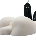 Weißes silikon-analplug baile größerer mann rücken mit vibration und zwei schwarzen steuergeräten auf der rückseite