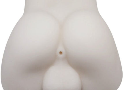 Weißer silikon kissen in form eines butts mit kleinem loch in der mitte für baile größerer mann rücken mit vibration