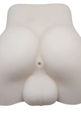 Weißer silikon kissen in form eines butts mit kleinem loch in der mitte für baile größerer mann rücken mit vibration