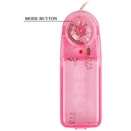 Pink transparenter plastik vibrator von baile mit vibrationsmodi und sichtbaren mechanischen komponenten