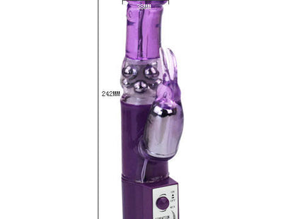 Baile hot lady ii kaninchenperlenrotator lila vibrierender rabbit sexspielzeug mit glänzendem kunststoffkörper und silbernen metallakzenten am kopf