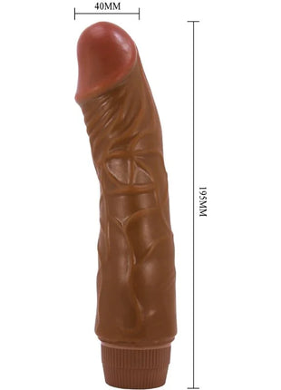 Baile jeff realistischer vibrator 19,5 cm mulatte brauner silikon dreidimensionaler dildo mit strukturierter kopfform