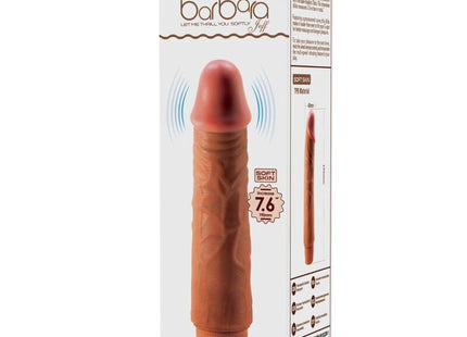 Baile jeff realistischer vibrator 19,5 cm mulatte in pfirsichfarbenem, strukturiertem silikon mit konischem kopf und basis