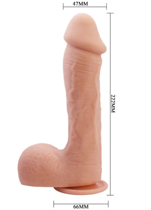 Baile johnson realistischer hautdildo 22 cm in pfirsichfarbe aus silikon mit abgerundetem sockel und detailierter oberfläche