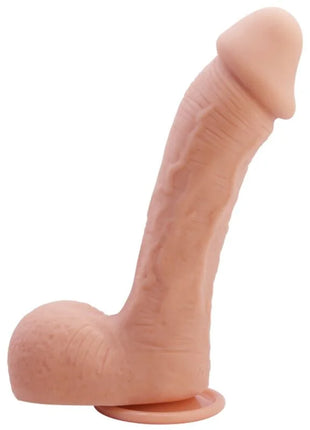 Peachfarbener baile johnson realistischer haudildo 22 cm aus silikon mit strukturierter oberfläche und abgerundetem ansatz