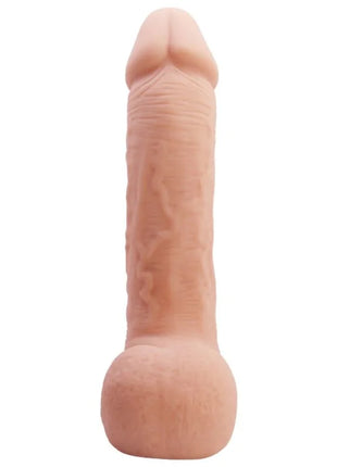 Baile johnson realistischer hautdildo 22 cm in pfirsichfarbe aus silikon mit detaillierten strukturierten rillen und rundem fuß