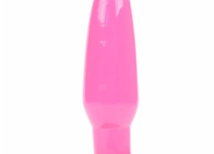 Kleiner rosa analstecker 15 cm von BAILE aus glänzendem kunststoff mit rundem sockel