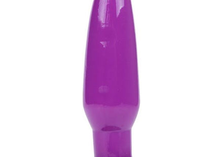 Lila silikon analstecker mit glatter, konischer form und abgerundetem stützboden von baile 15 cm