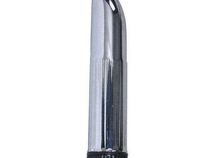 Baile lady finger vibrator glänzend verchromt mit elegantem geschwungenem design und schwarzer strukturierter basis
