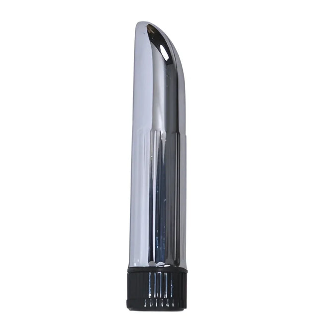 Baile lady finger vibrator glänzend verchromt mit elegantem geschwungenem design und schwarzer strukturierter basis