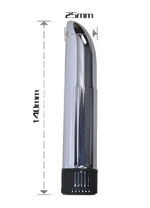 Silberner metallischer baile lady finger vibrator mit schwarzer strukturierter basis und schlankem, konischem design