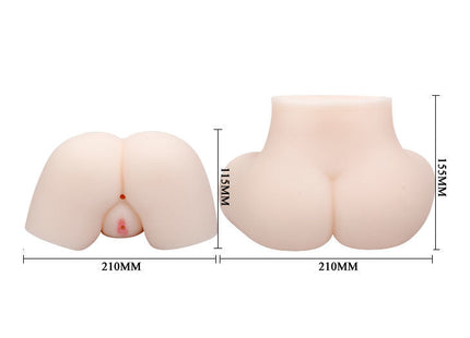 Beige silikon butt plug mit realistischen konturen und kleinem roten punkt im produkt baile leidenschaft lady ii blume vagina und ano