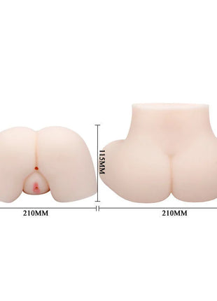Beige silikon butt plug mit realistischen konturen und kleinem roten punkt im produkt baile leidenschaft lady ii blume vagina und ano