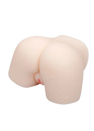 Beige silikon butt plug mit realistischen konturen und dezenten rosa details von baile leidenschaft lady ii blume vagina und ano
