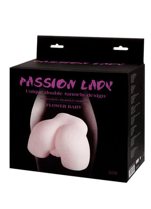 Pinkes silikonspielzeug mit einzigartigem doppeltunnel-design in schwarzer box passion lady flower baby von BAILE
