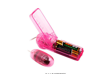 Pink transparenter Kunststoff-fernbedienbarer Vibrator mit abnehmbarem Stab und Batteriefach für zwei AA-Batterien