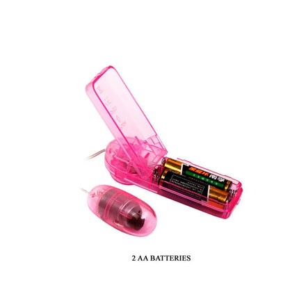 Pink transparenter Kunststoff-fernbedienbarer Vibrator mit abnehmbarem Stab und Batteriefach für zwei AA-Batterien