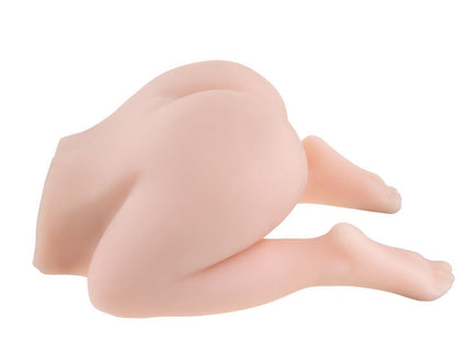 Ein realistischer pfirsichfarbener silikon lady masturbator von baile in knieposition mit 3d stimme