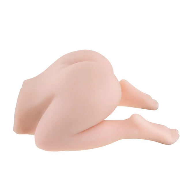 Ein realistischer pfirsichfarbener silikon lady masturbator von baile in knieposition mit 3d stimme