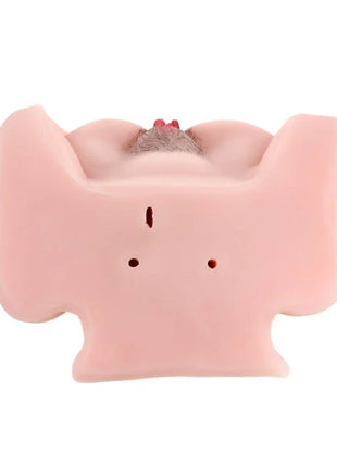 Baile leidenschaft lady masturbator stimme 3d pink silikon spielzeug in schweinchenform mit grauem haar und roter schleife