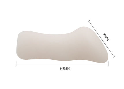 Creamfarbener ergonomisch geformter nackenstützkissen mit glatter weicher oberfläche im baile leidenschaft lady murcia masturbator 3d produkt